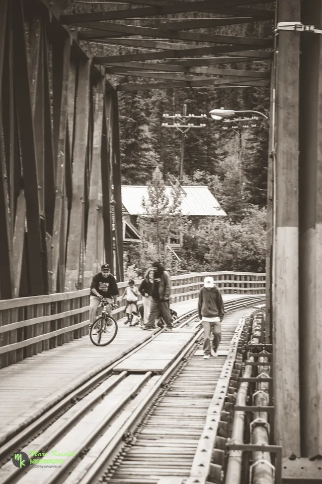 Kids on a bridge