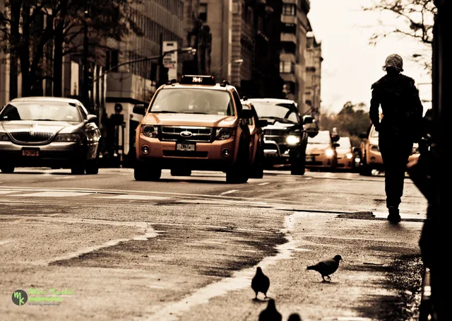 Woman and Taxi